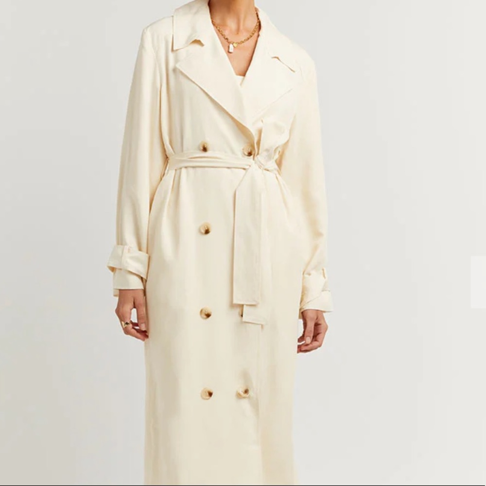 DISSH Cream Trench Coat NWOT - Picture 2 of 12